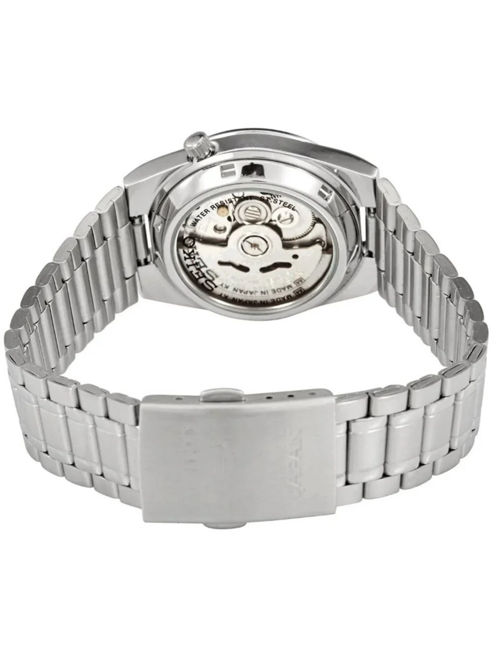 NWT Seiko 5 Automatic Black Arabic Dial Stainless Steel Men's Watch